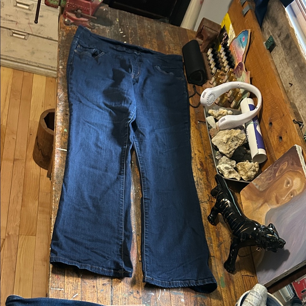 Jag Jeans Navy Flare & Wide Leg Denim